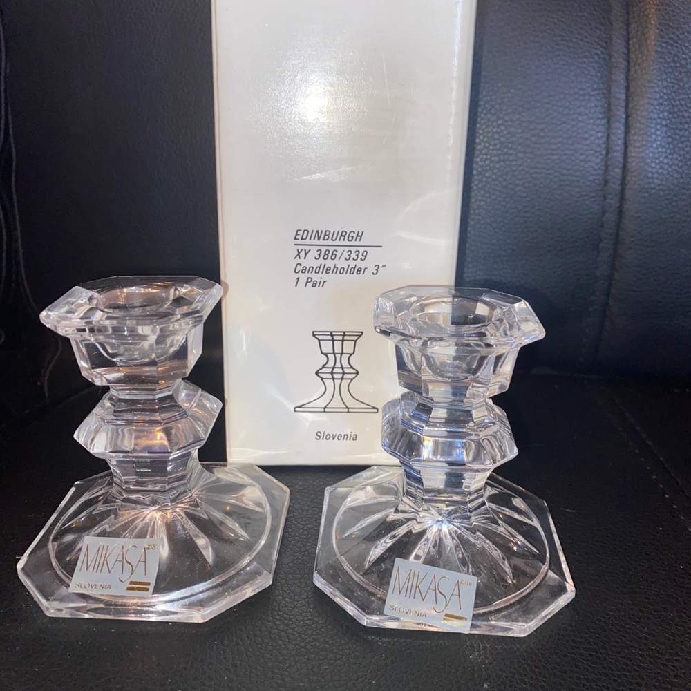 New in the box - Edinburg lead crystal candle holders